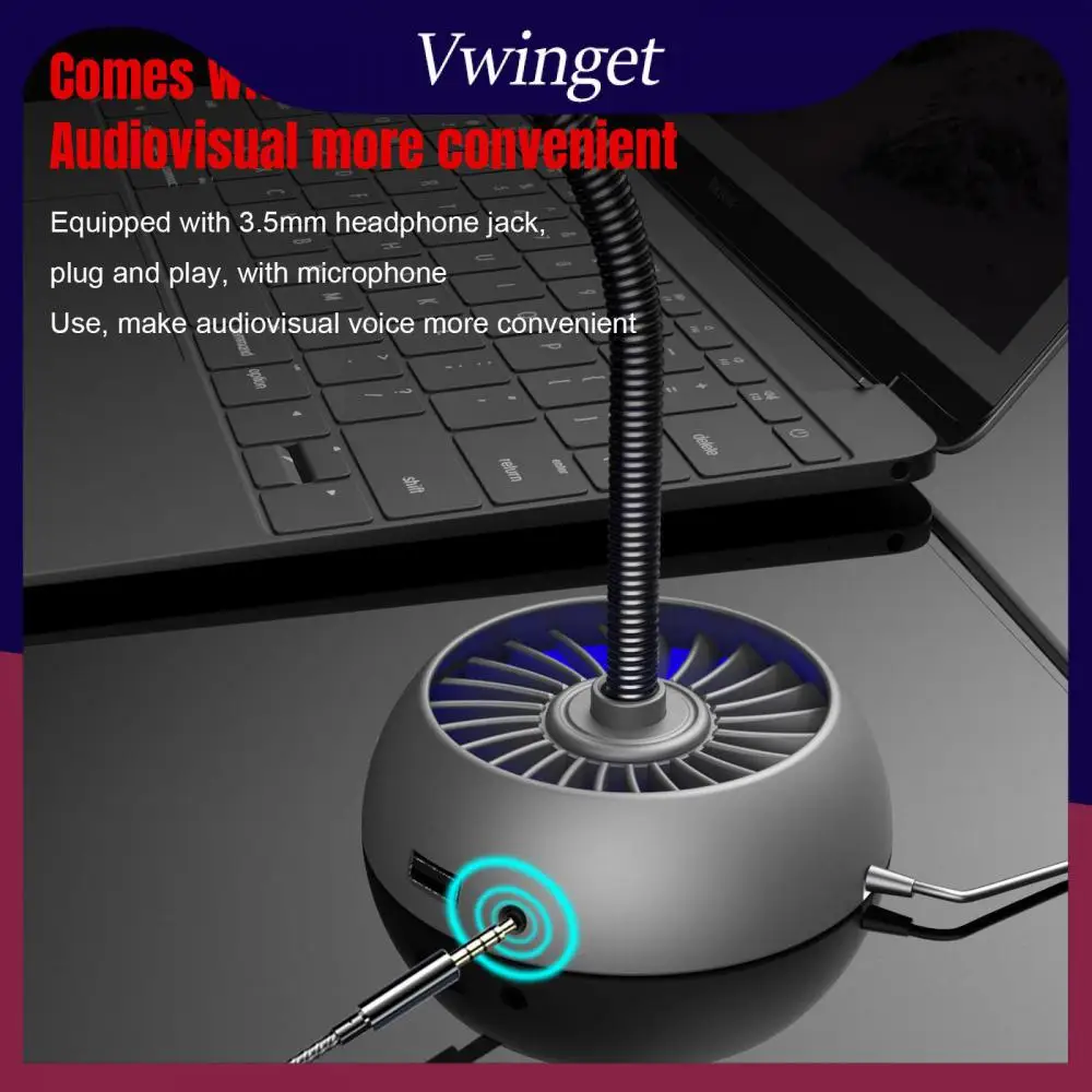 

Mic Gaming Flexible Microphone 360° Adjustable Rgb Luminous Computer Microphone Streaming Podcasts Hose Omnidirectional Voice Pc