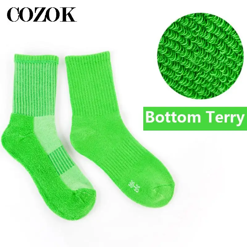 5 Pairs New Soild Colors Cotton Unisex Socks Personality Harajuku Black White Couples Skateboard Casual Sports Socks XL EU45,46