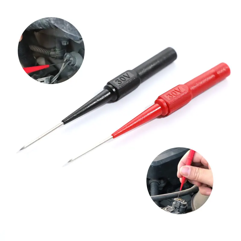 

4/2Pc 0.7MM 30V Multimeter Test Lead Extention Diagnostic Tools Back Piercing Needle Tip Probes Autotools Automotive Kit Machine