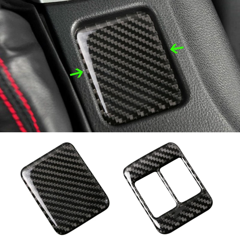 

For Toyota 86 Subaru BRZ 2013 2014 2015 2016 2017 Carbon Fiber Seat Heating Button Mouldings Cover Trim