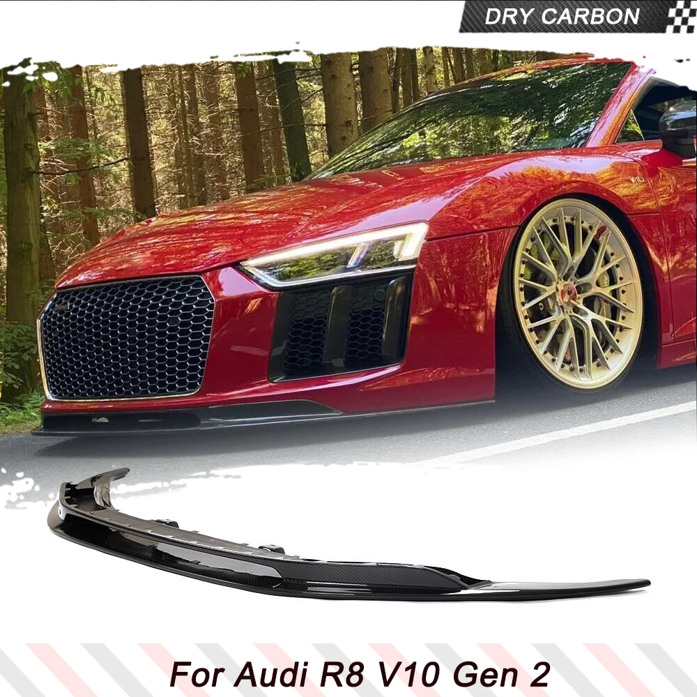 Сухой передний бампер из углеродного волокна спойлер для Audi R8 V10 GT Gen 2 2016-2019