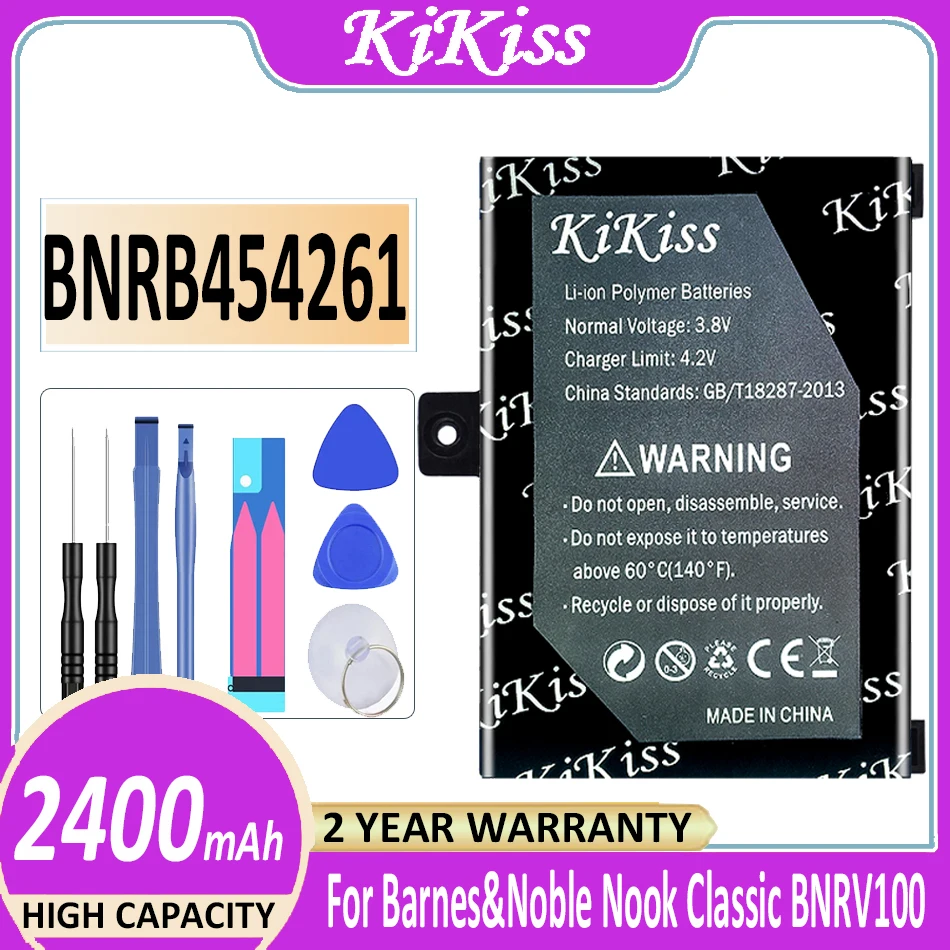 

2400mAh BNRB1530,BNRB454261 Battery For Barnes & Noble Nook Classic BNRV100 BNRZ100 Batteria + Free Tools