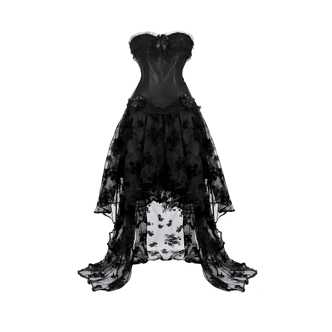 Women's Vintage Steampunk Corset Dress Retro  Victorian Top Burlesque Lace Corset and Bustiers PartyWedding Elegant Outfits