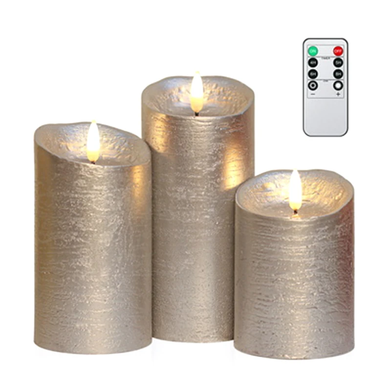 

3 шт., светодиодные беспламенные Свечи с пультом ДУ