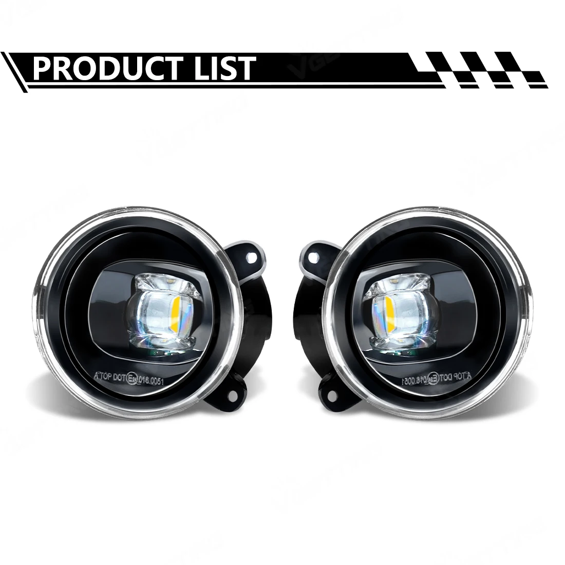 Фото Светодиодный белый желтый противотуманный фонарь в сборе для Land Rover Discovery LR3 Range Rover Sport 2003-2009 XBJ000080 XBJ000090, 1 пара фар №3