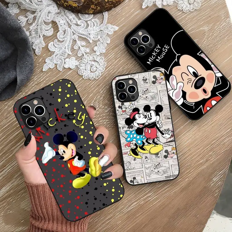 

Cartoon Mickey Minnie Mouse Phone Case Silicone Soft for iphone 14 13 12 11 Pro Mini XS MAX 8 7 Plus X 2020 XR cover