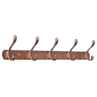 multi purpose hooks dual wall hook rack stainless steel base 17 7 inch 5 hooks holder copper tone