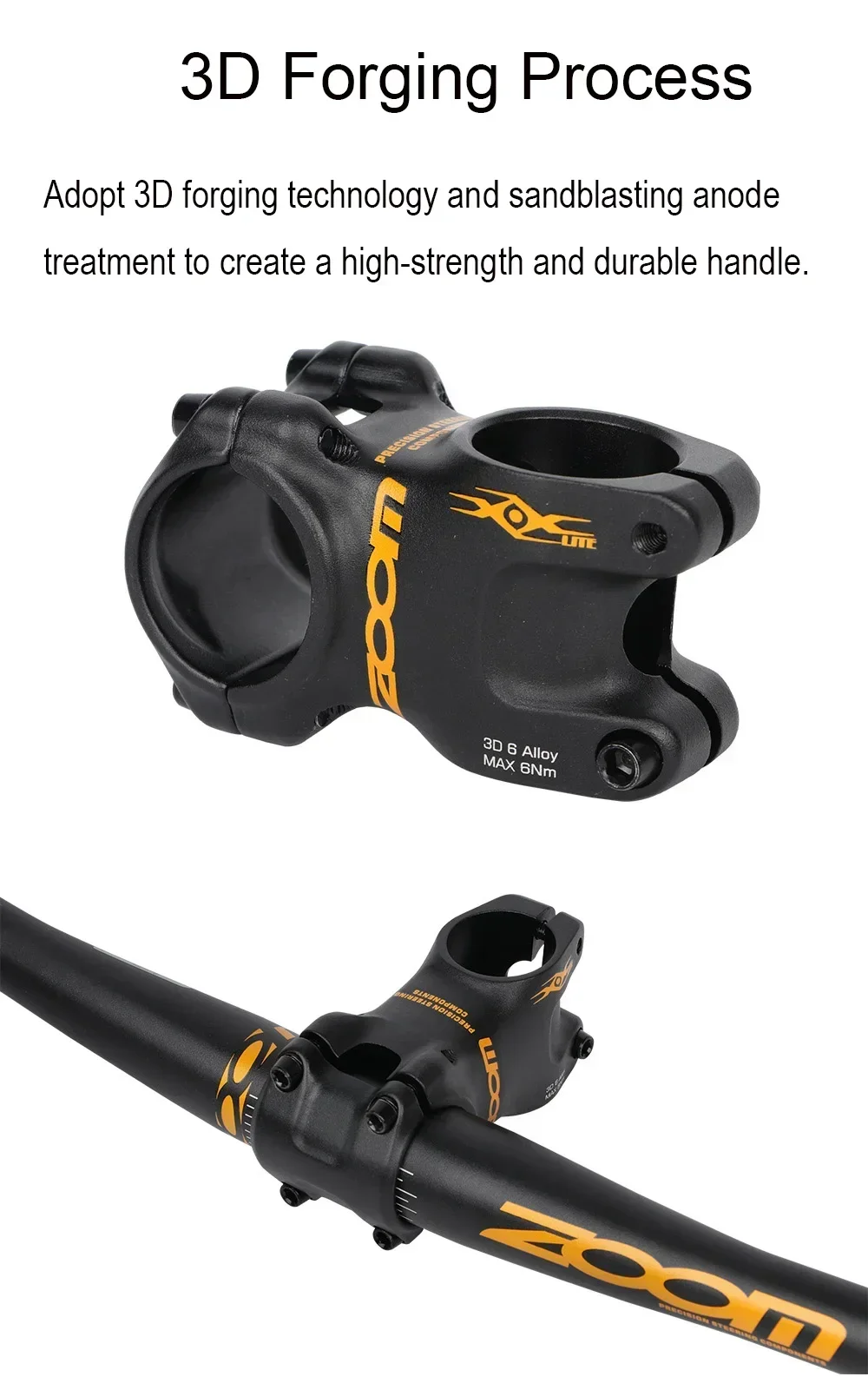 ZOOM 3d кованый сплав cncsandblasting анодная обработка длина 40/50/60 мм ± 3 градуса подходит