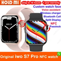 s7 pro smart watch men series 7 bluetooth call nfc wireless charger women smartwatch pk iwo 13 w27 w37 pro hw22 for android ios