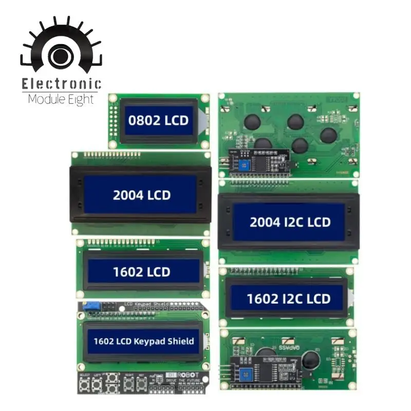 ЖК-дисплей для Arduino 0802 1602 2004 12864