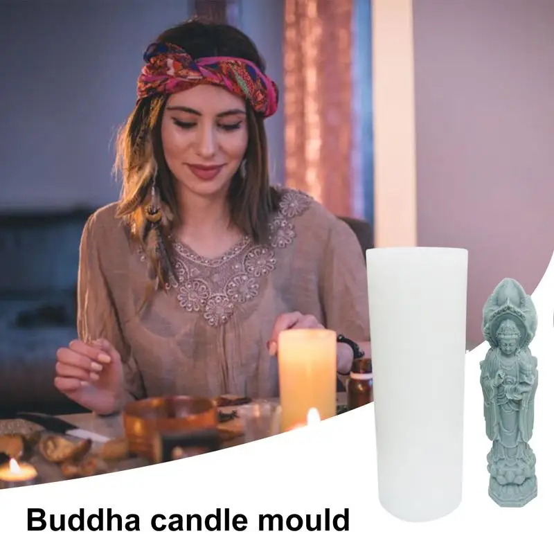 

Силиконовые 3D свечи Будды, гуанин Бодхисаттва, гипсовая форма для ароматерапии, «сделай сам», форма для ароматерапии из смолы, товары для рукоделия, украшение для дома