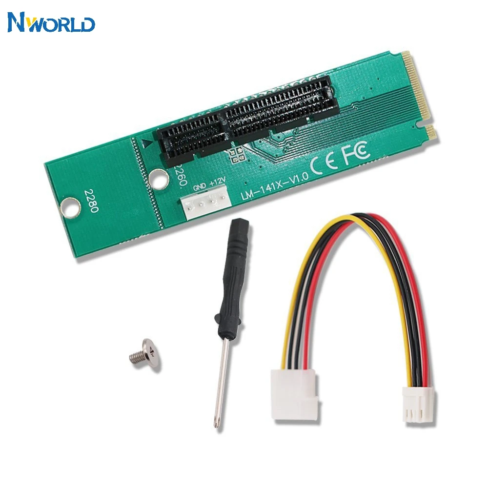 

Hot Sell NGFF To PCI-E Riser Card M.2 Port To PCIE Expansion Card NGFF To PCI-E X4 Slot Adapter For BTC Miner Mining Machine