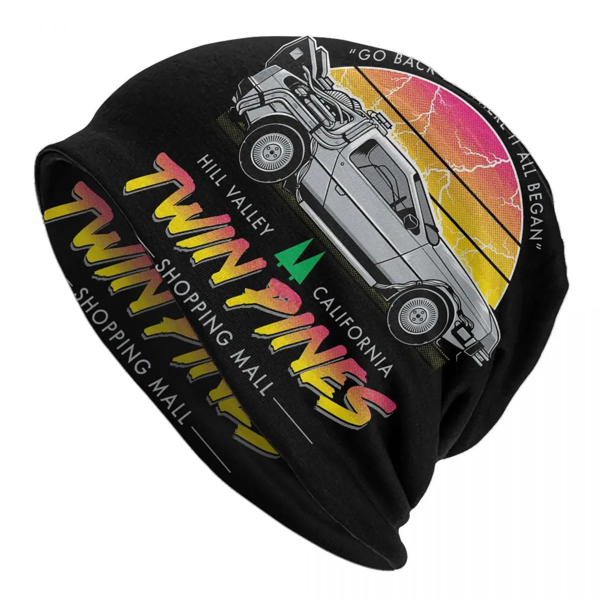 

Back To The Future Marty Movie Fashion Hats Casual Thin Hat Bonnet Hipster Skullies Beanies Caps Men Women's Earmuffs