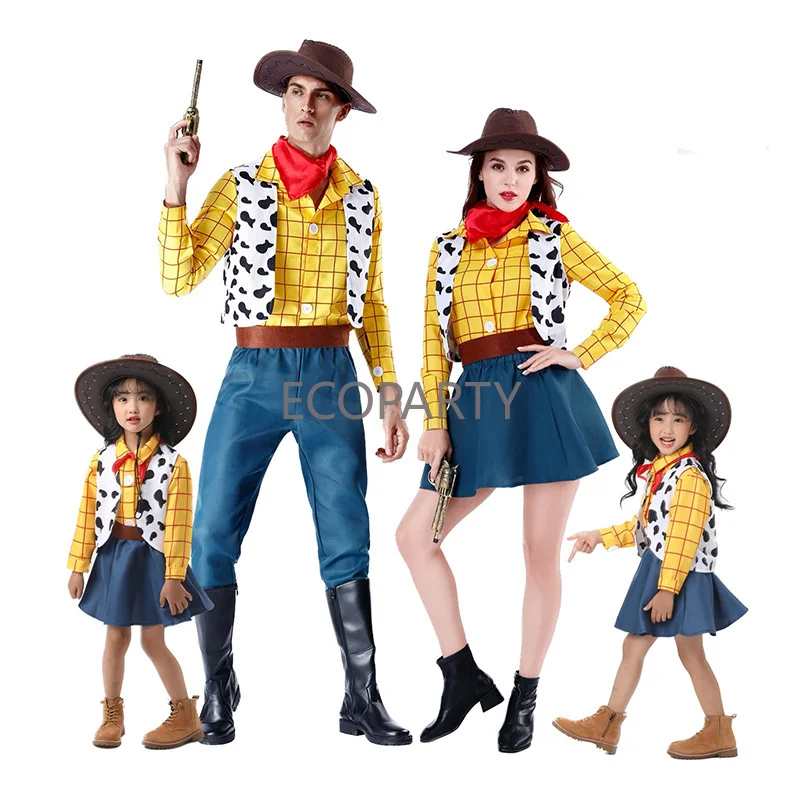 

Halloween Parent-child Costume Carnival Party Toy Cosplay Story Woody Girls' Cowboy Ball Stage Performance Cowboy Fancy Dress