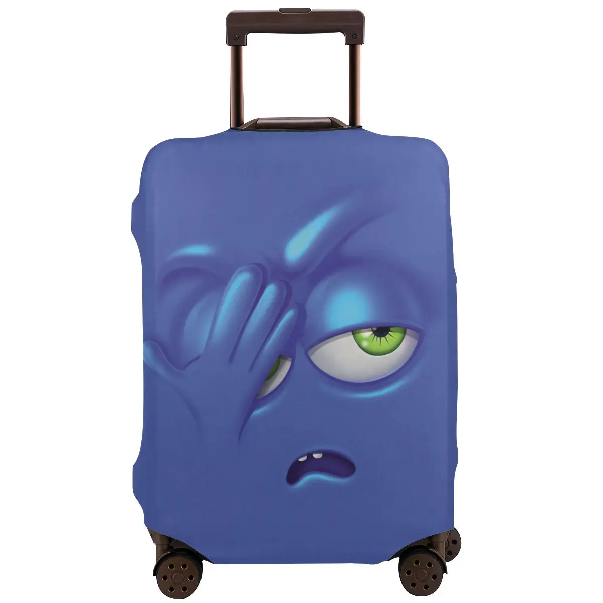 

Face Emotion Funny Expression Travel Suitcase Luggage Case Washable Luggage Protective Thicken Dust Cover Polyester Baggage