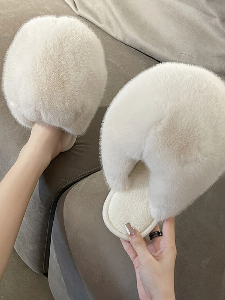 

Womens Shoes 2022 Slippers Women Fluffy Plus Size Plush Soft Cotton Slippers Soft Comfortable Winter Slippers Zapatillas Mujer