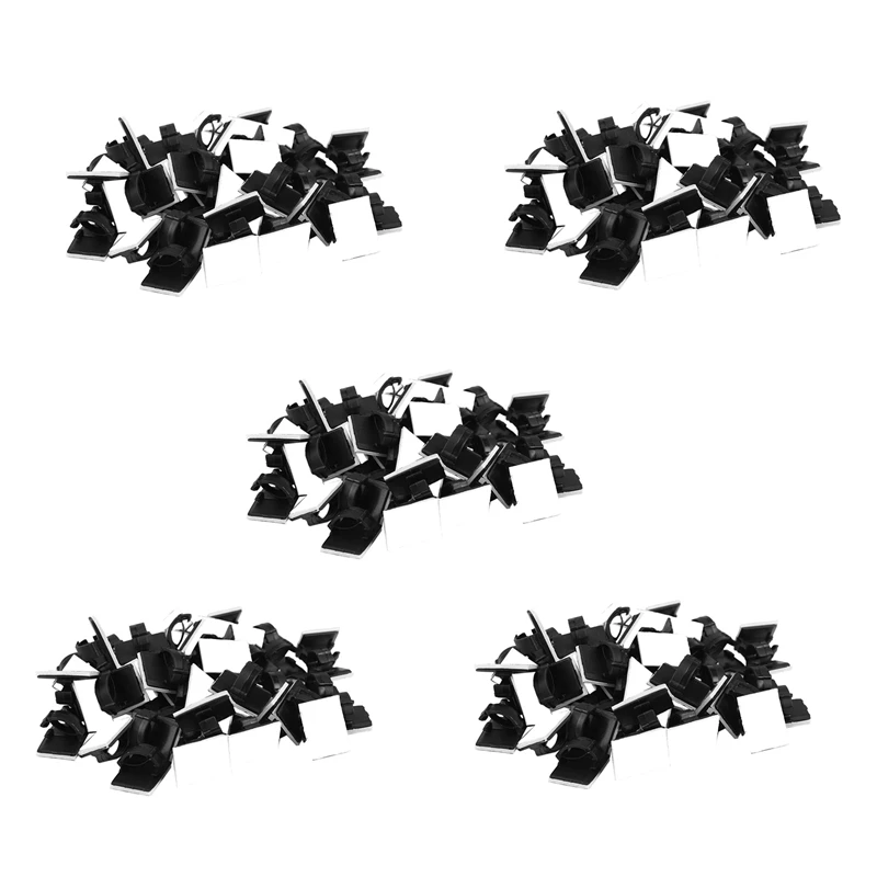 

Hot TTKK 250 Pcs. Self Adhesive Cable Clamp Plastic Rectangular Cable Clips Cable Tie Quick Bind Cable Wire Management Holder