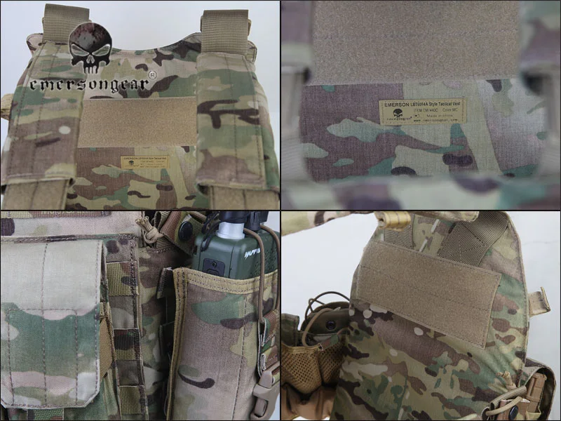 Тактический жилет Emersongear-LBT6094A Style с 3 Подсумками военный боевой Multicam EM7440