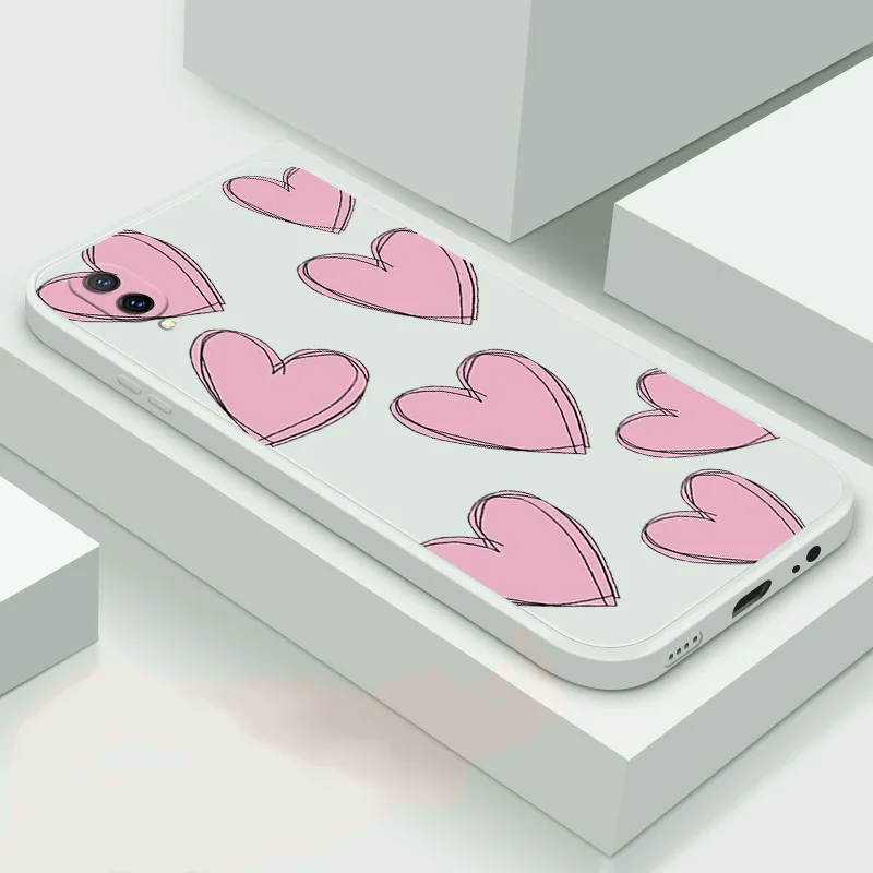 

For Vivo X21 X23 Symphony Edition X27 Pro Soft Case TPU Silicone Phone Shell Love Heart Back Cover Phone Color Case