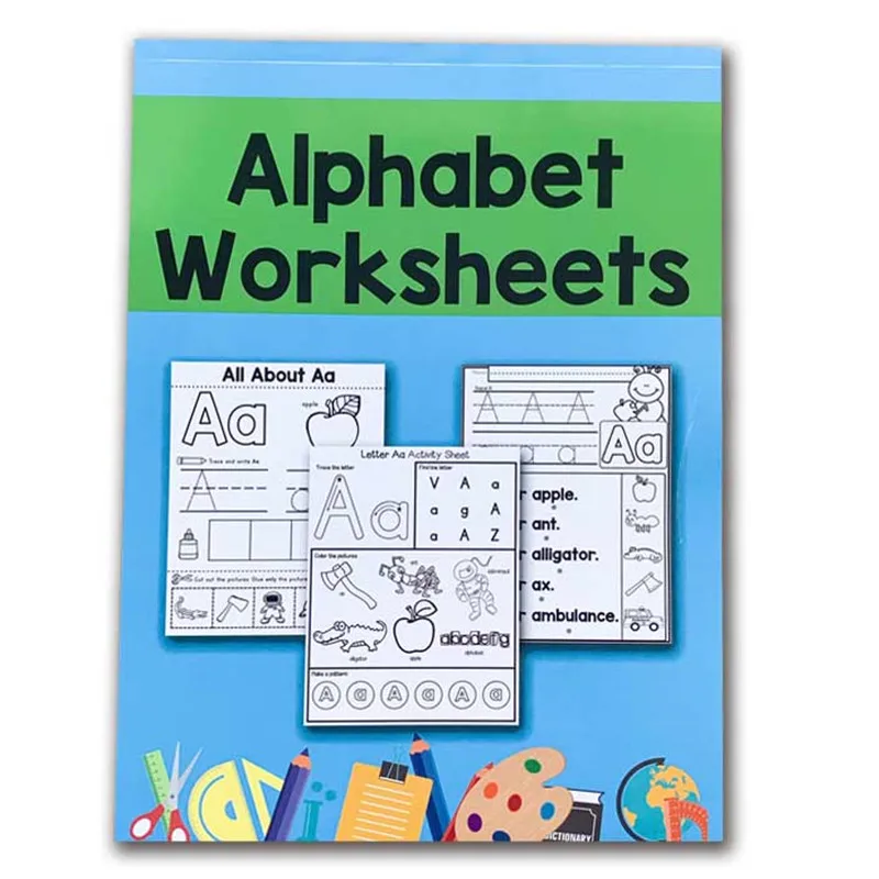 

78 Pages/Book Children Learn English Letter Homework ABC 26 Alphabet Worksheets Writing Workbook Educational Toys