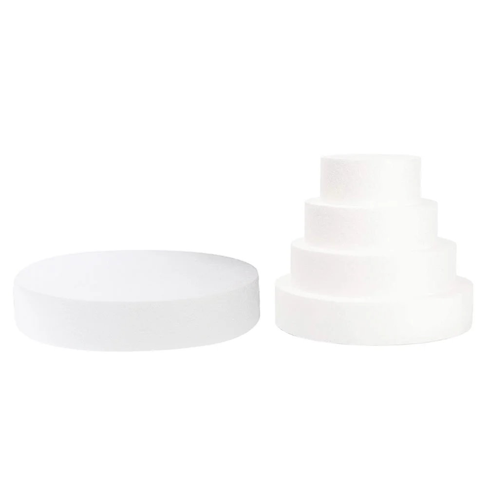 

5 Pcs Cake Embryo Model Foam Party Decor Simulated Fake Baking Practicing Tool Foams Adornment