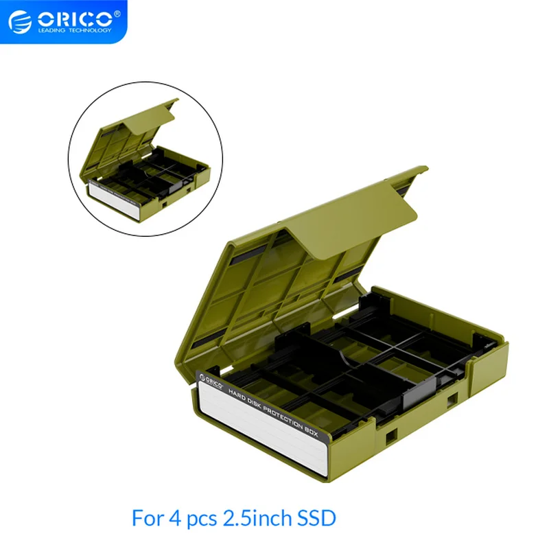 

ORICO 2.5 M.2 Hard Drive Protection Box with Label for 2.5 3.5 SSD HDD Shockproof Dust-proof Storage Box 2.5 Hard Disk Case Bag