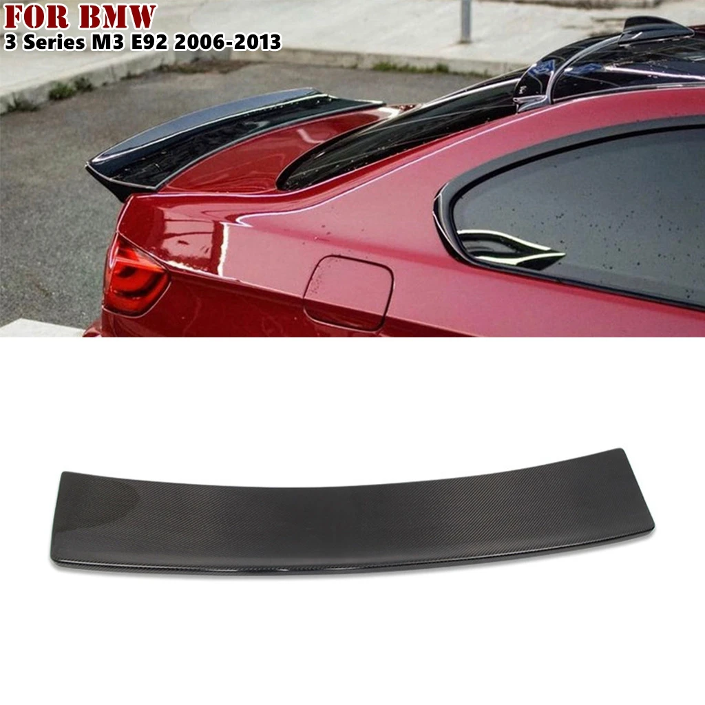 

1Pcs Real Carbon Fiber Car Rear Trunk Deck Spoiler Car Tail Wing For BMW 3 Series M3 E92 2006-2013 Car Accessories
