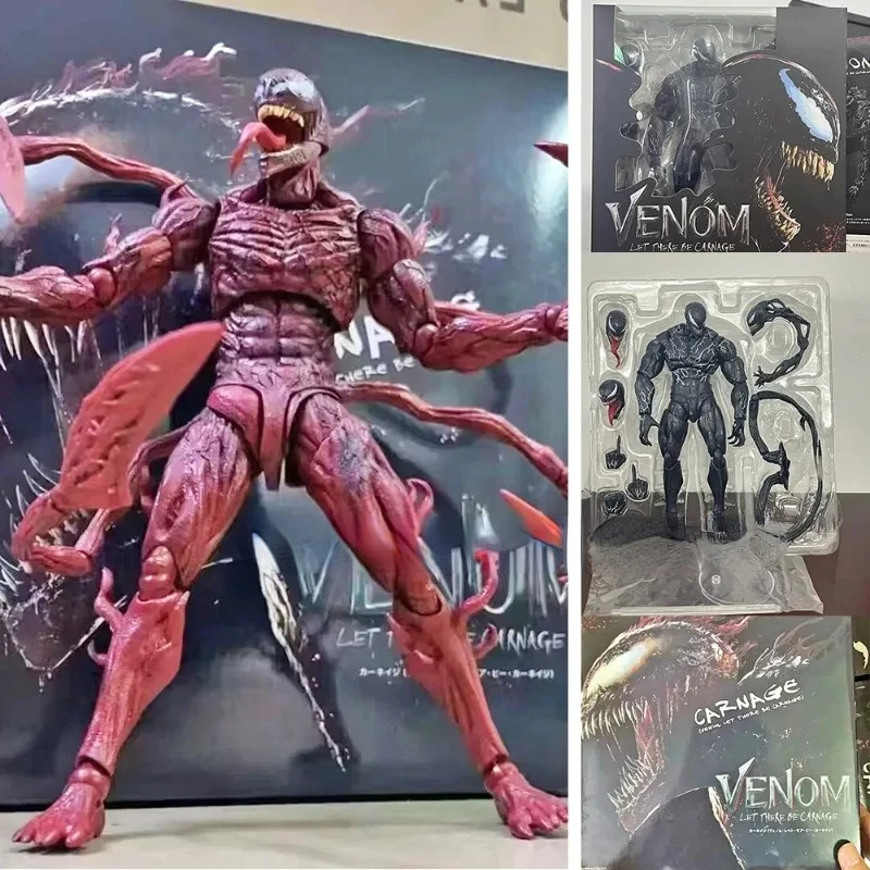 В наличии SHFiguarts Venom Red Carnage 2 Let There Be Аниме Фигурка Модель Коллекция Игрушка