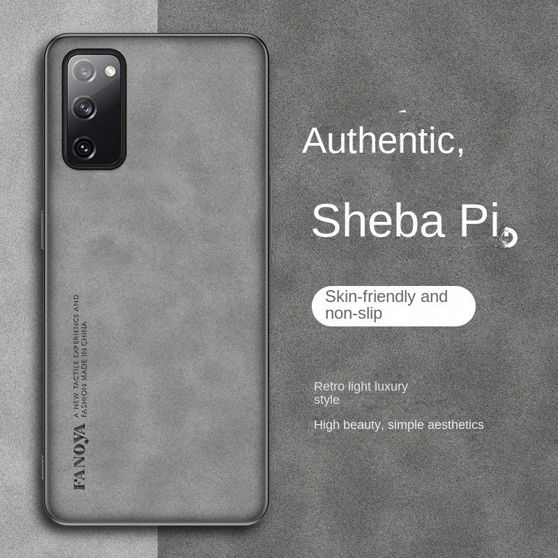 Для Samsung Galaxy S20 FE G780F чехол из искусственной кожи с твердой задней крышкой ПК