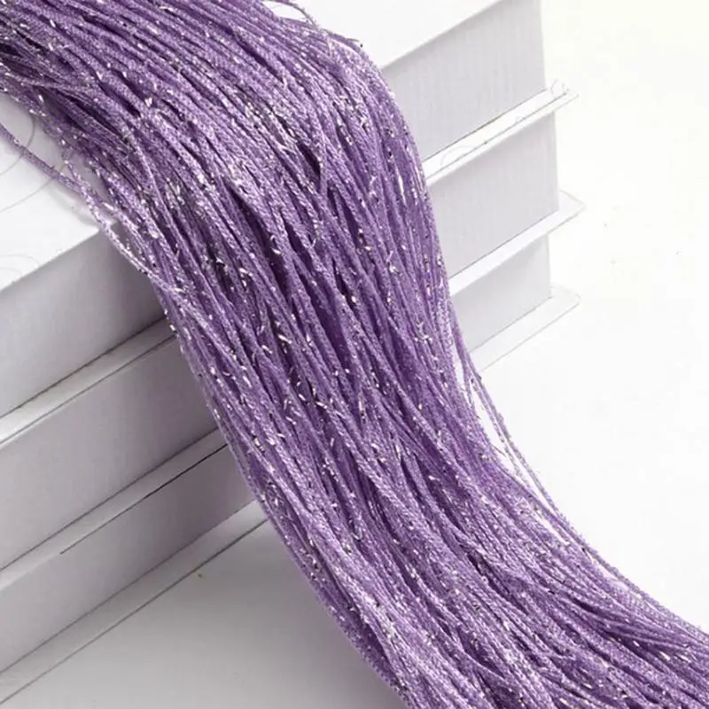 1x2 м занавеска Серебряная шелковая нить дверная разделительная украшение для