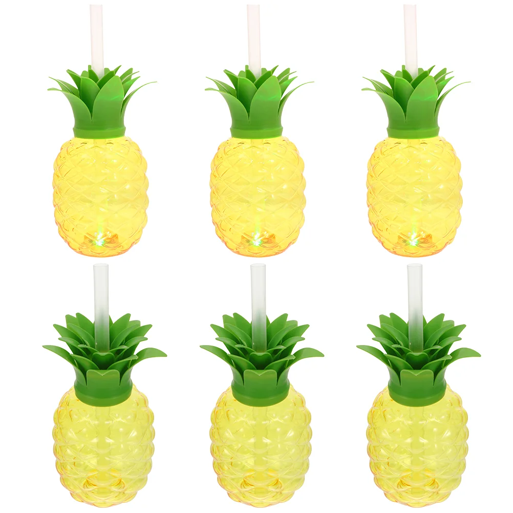 

Cup Cups Party Pineapple Drinking Iced Glowing Water Hawaiian Drinks Beverage Soda Tea Sippy Strawfruitcocktail Straws Drink