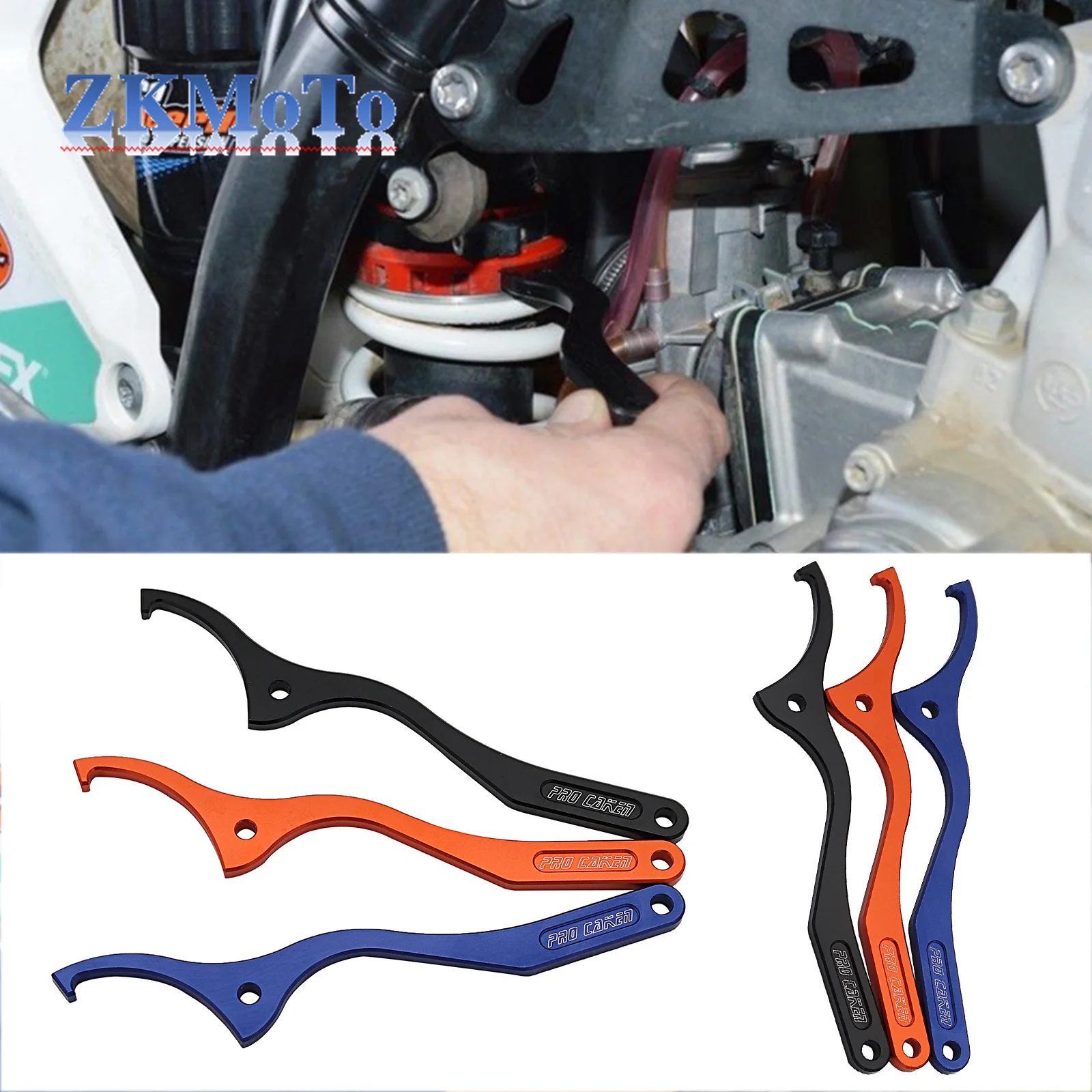 

CNC Wrench Spanner Tool Hook Shock Absorber For Husqvarna TE FE TC FC 125 250 300 350 450 501 2014-2016 KTM SX SXF XC XCF XCW