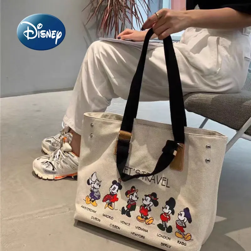 

Новые женские Сумки Disney с Микки Маусом, роскошные Брендовые женские сумки, вместительные дорожные сумки для хранения, модные трендовые сумк...
