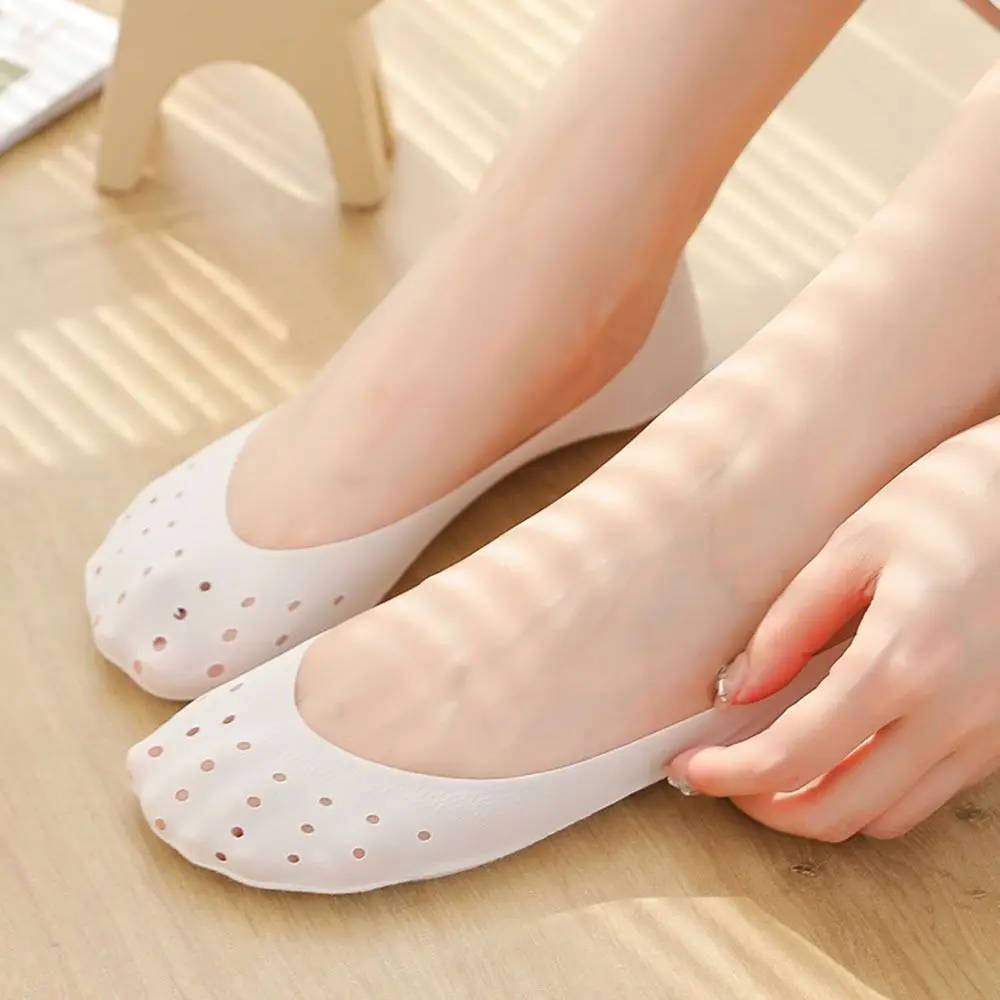 

Solid Color For Girls Non-Slip for High Heels Low Tube Female Hosiery Ice Silk Socks Mesh Boat Socks Sock Slippers