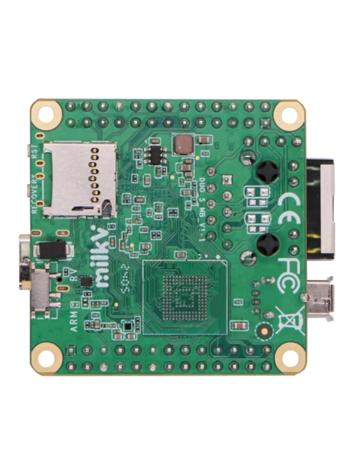 Молоко-V Duo S - Mini RISC-V/ARM SBC Sophgo SG2000 512 МБ ОЗУ 8 Гб eMMC 0 5 T NPU WiFi 6/BT5 Dual MIPI CSI DSI 100M RJ45