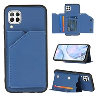luxury magnetic leather flip phone case for huawei p30 p40 lite pro nova 6se y9 prime 2019 wallet cards slots shockproof cover