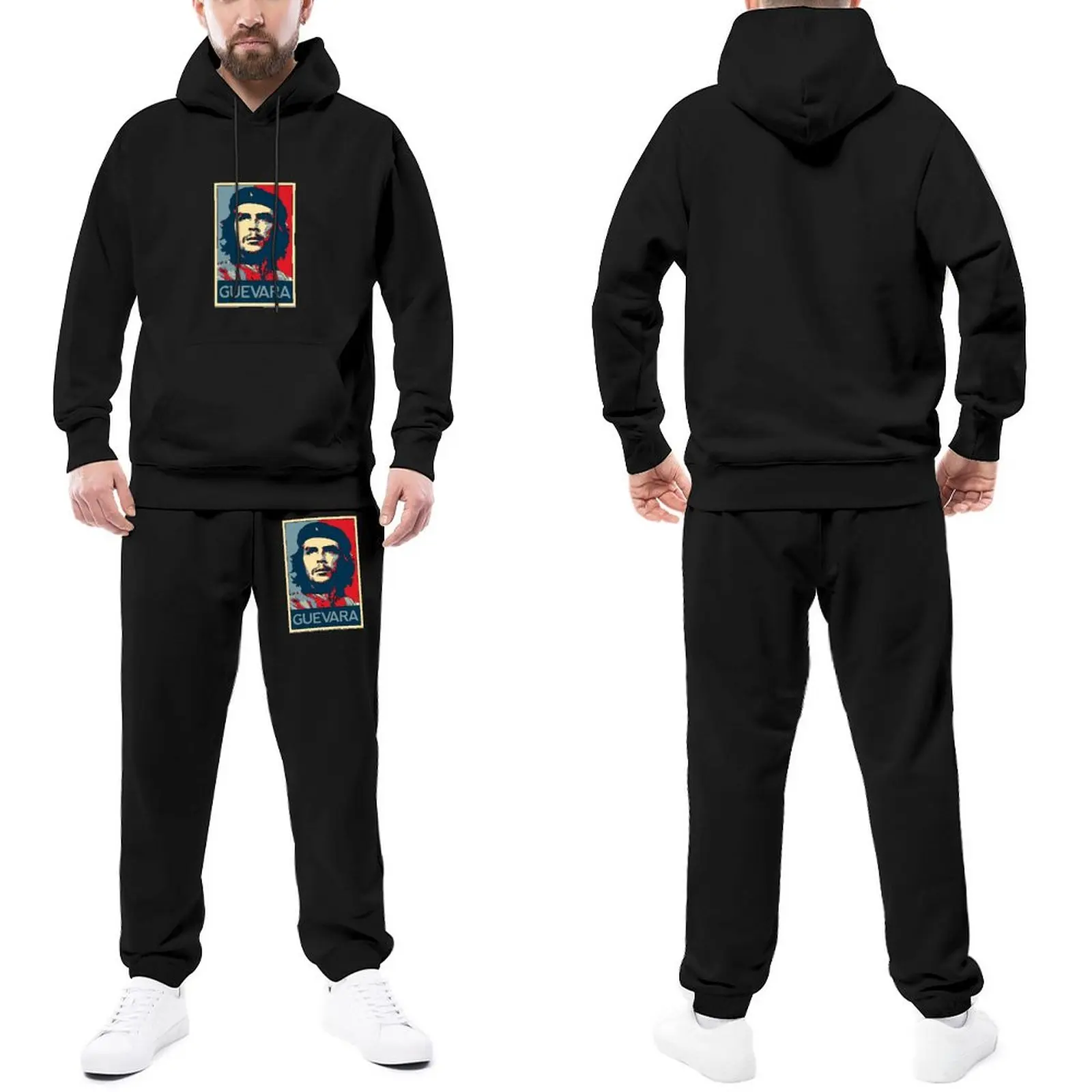 

Tracksuits Che Guevara Hope Hooded Set Celebrity Hooded Set Oversize Casual Jogger Sets Men Y2K Sweatsuits Birthday Gift