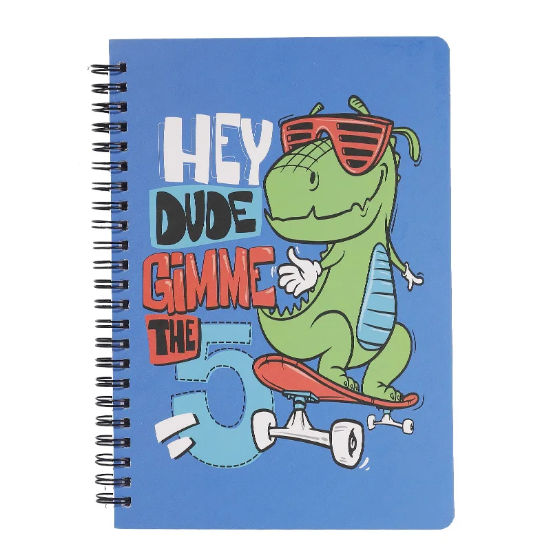 4PCS Dinosaur Cartoon Coil Loose-leaf Notebook A5/A6 Student Homework Handbook Diary Children's Kindergarten Exercise Book