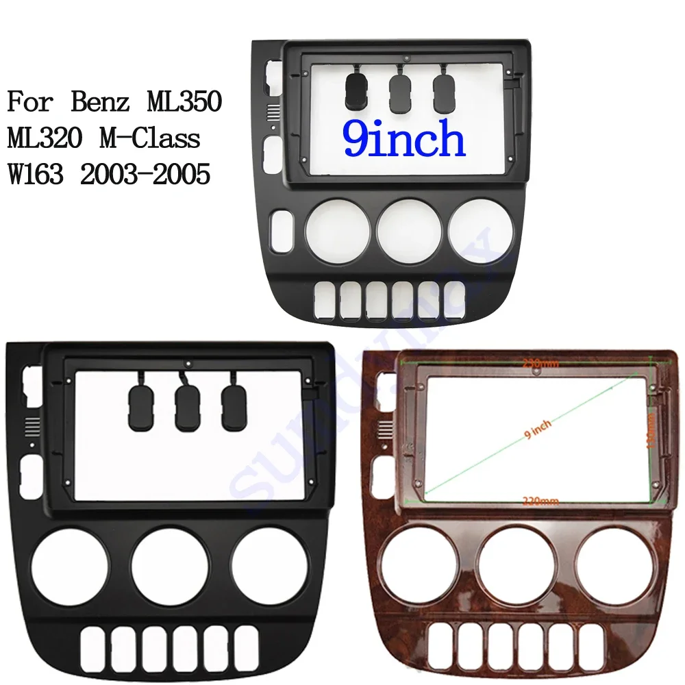 9-дюймовый 2din автомобильный радиоприемник для Benz ML ML320 M-Class W163 2003 2004 2005 видеорамка