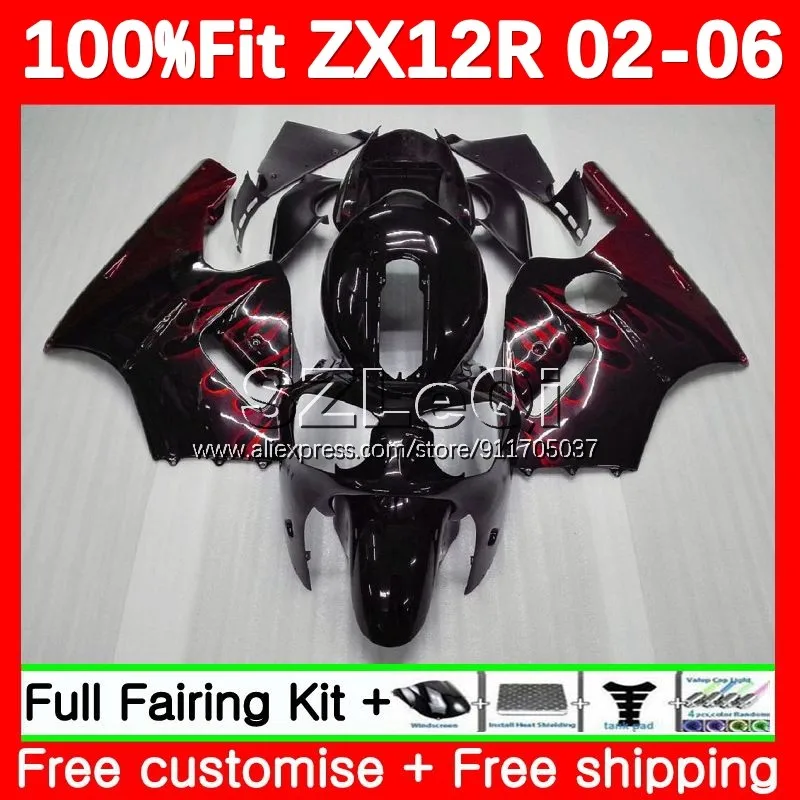

Красное пламя для KAWASAKI NINJA ZX 12R ZX1200 CC ZX-12R ZX12R 02 03 04 05 06 2002 2003 2004 2005 2006 обтекатель 116LQ.0