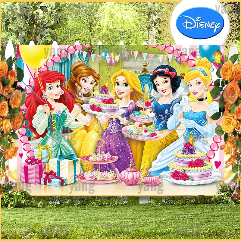 Colorful Balloon Wedding Disney Backdrop Birthday Party Cake Snow White Moana Cinderella Girls Princess Background Baby Shower