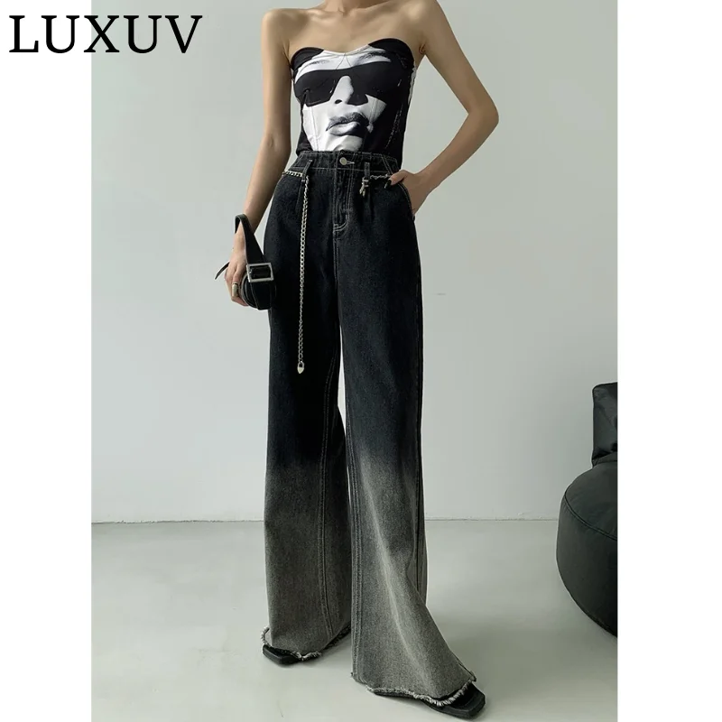 Luxuv Harajuku Plaid Pants Women Fashion Soft Design Aesthetic Wide Leg Trousers Female Korean High Waist Checkered Pajama