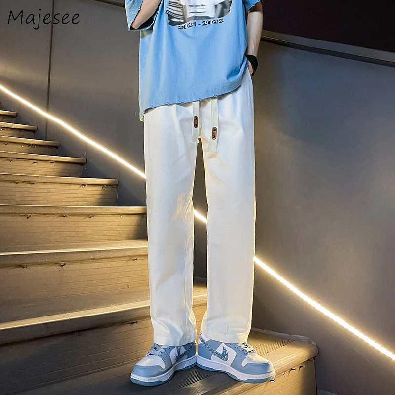 Casual Pants Men Tooling Gentle Korean Students Fashion Teens Dynamic Personality Streetwear All-match Stylish Trousers Design