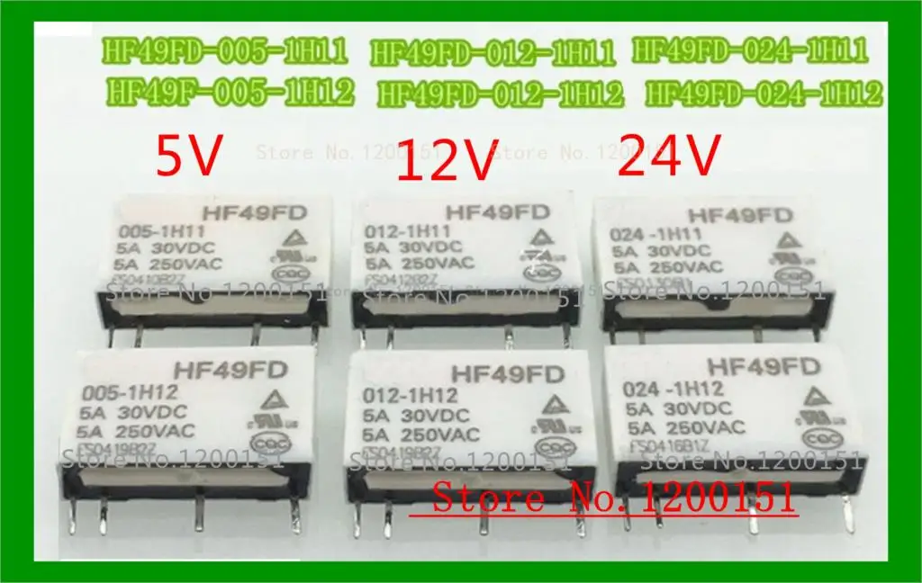 5 шт./лот HF49FD 005-1H11 012-1H11 024-1H11 HF49FD 005-1H12 012-1H12 024-1H12 5В 12В 24В РЕЛЕ DIP4