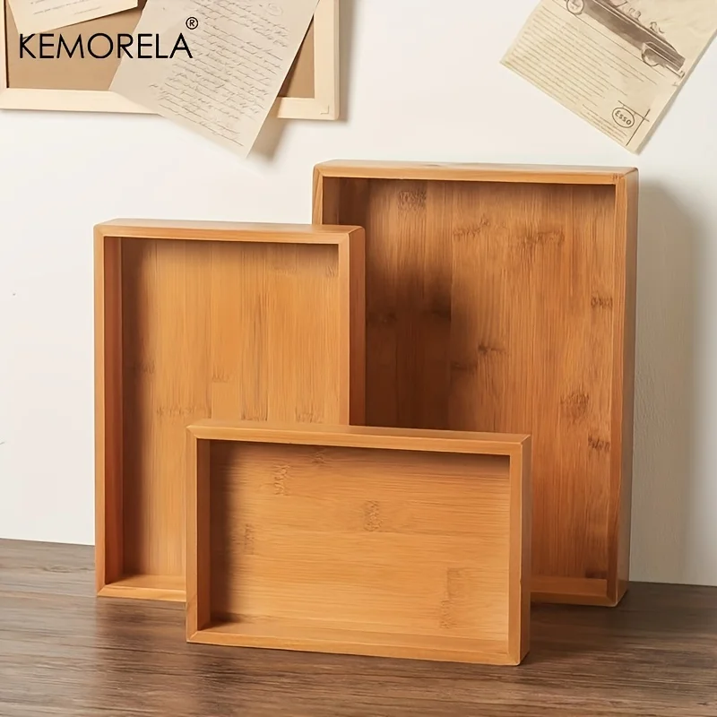 Бамбуковый деревянный поднос для чая прямоугольные прямые подставки