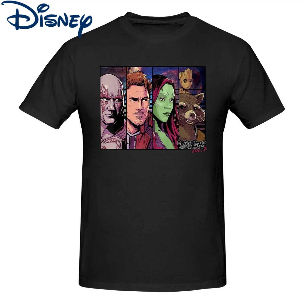 

Футболки Drax Gamora Groot Star-Lord, мужские футболки из чистого хлопка с круглым вырезом, футболки с короткими рукавами стражи Галактики, одежда Disney