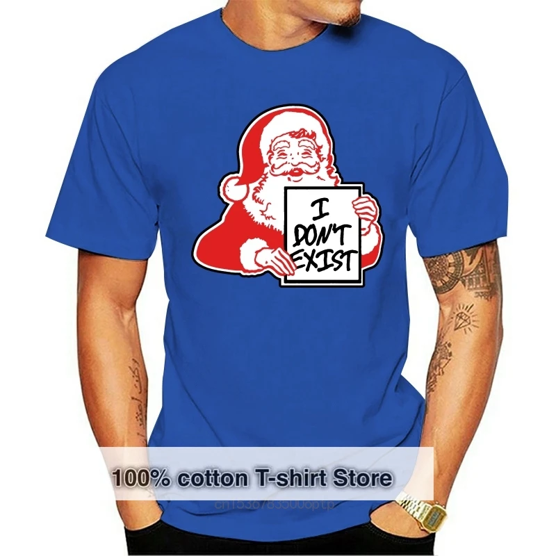 I Don't Exist Santa Christmas Xmas Atheist Holiday Gift Funny Men's T-shirt