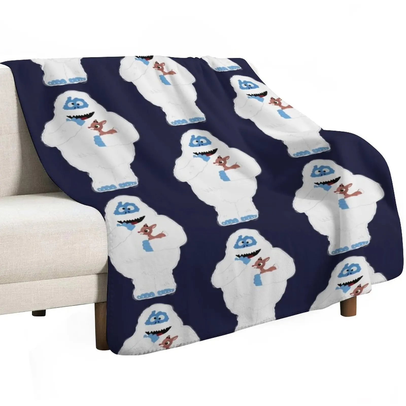 Фото Классический рождественский Абоминабл-Снобмен с Рудольфом? Плед GraphicLoveShop, многофункциональное теплое одеяло для гостиной и спальни №2