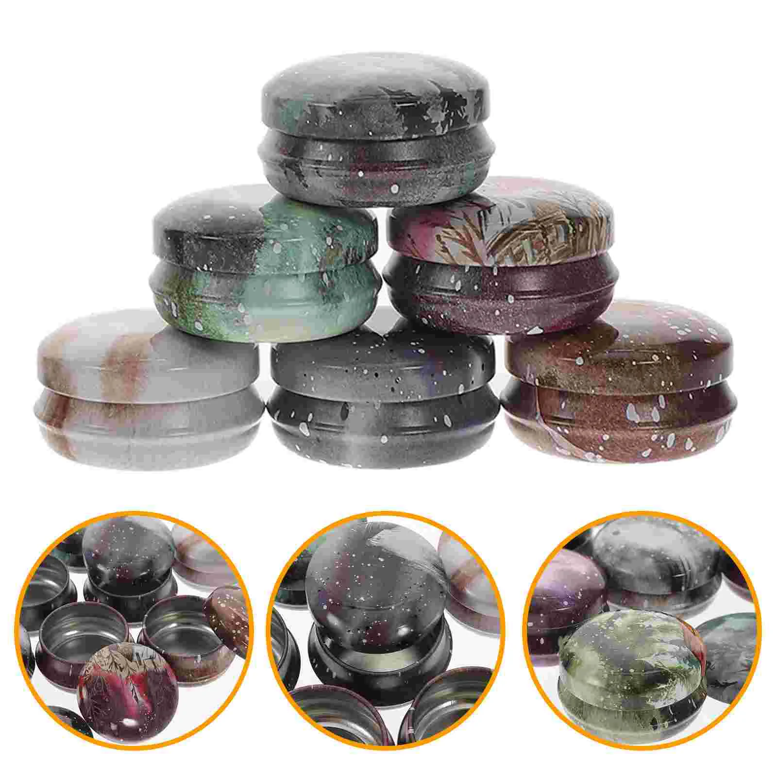 

Candle Jar Empty Tin Tinplate Travel Cosmetic Round Box Beads Jewelry Aromatherapy Container Refillable Can Lip Tea Airtight