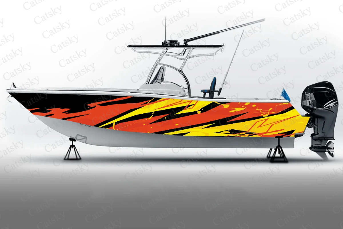 

Красочная векторная линия, графическая абстракция, фотография, упаковка, рыба, лодка, водонепроницаемая Морская Лодка на заказ, лодка, виниловая пленка